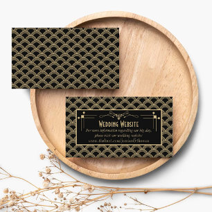 Vintage 1920's Art Deco Gatsby Wedding Collection Enclosure Card