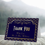 Vintage 1920's Art Deco Gatsby Wedding Collection Foil Greeting Card<br><div class="desc">Say thank you in style with these elegant and very trendy wedding photo real foil pressed thank you cards. The design is easy to personalise with your own photo and wording and your family and friends will be thrilled when they receive these fabulous thank yous. Matching items can be found...</div>