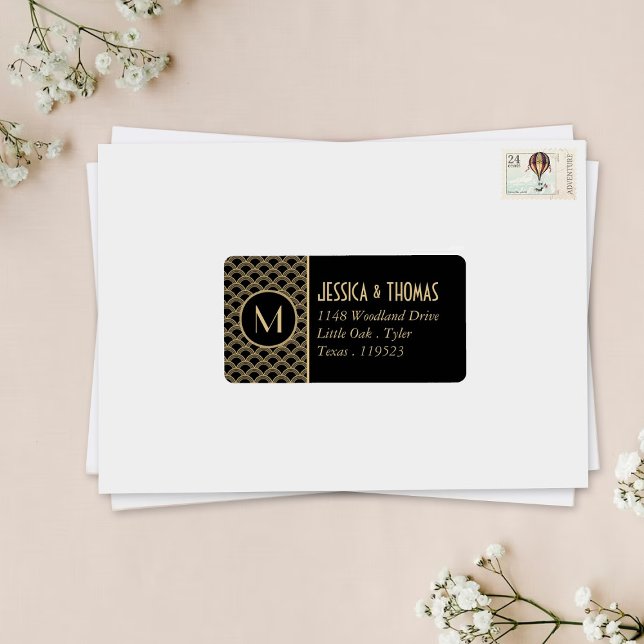 Vintage 1920's Art Deco Gatsby Wedding Collection Label (Creator Uploaded)