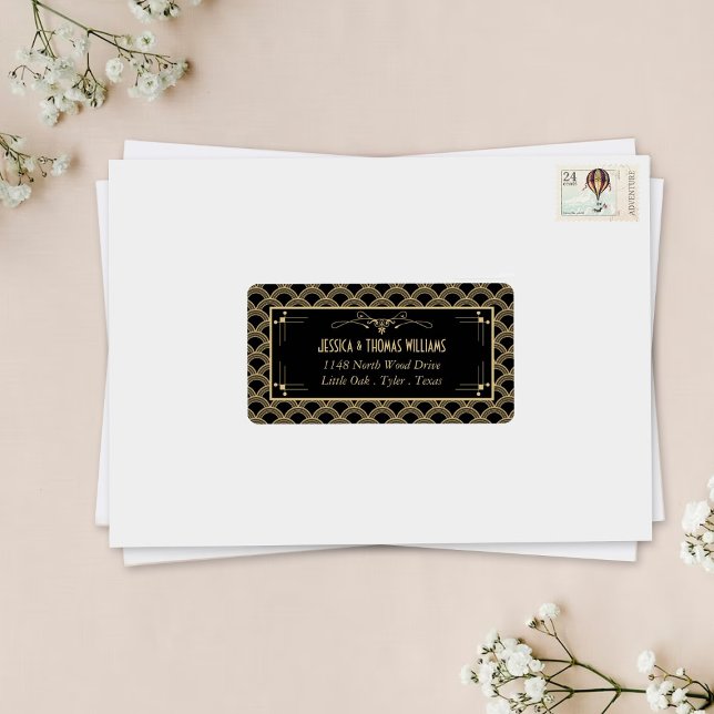 Vintage 1920's Art Deco Gatsby Wedding Collection Label (Creator Uploaded)