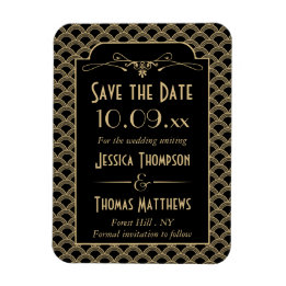 Vintage 1920's Art Deco Gatsby Wedding Collection Magnet