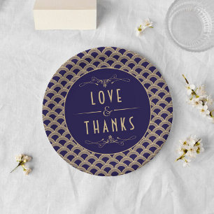 Vintage 1920's Art Deco Gatsby Wedding Collection Paper Plate