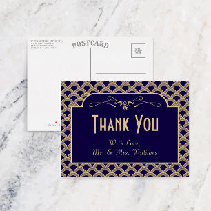 Vintage 1920's Art Deco Gatsby Wedding Collection Postcard