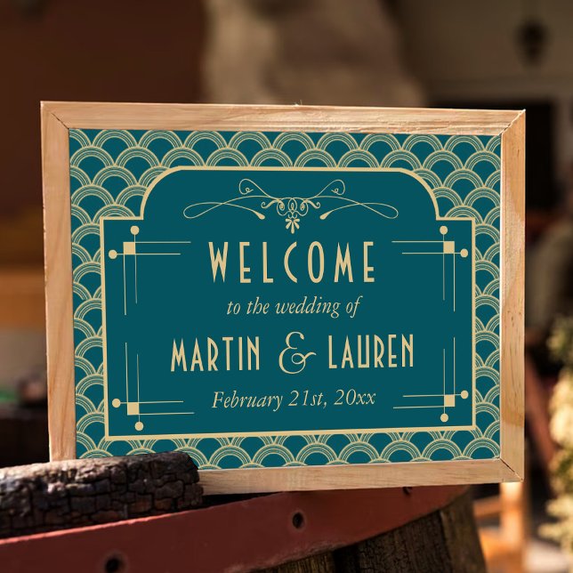 Vintage 1920's Art Deco Gatsby Wedding Collection Poster (Creator Uploaded)