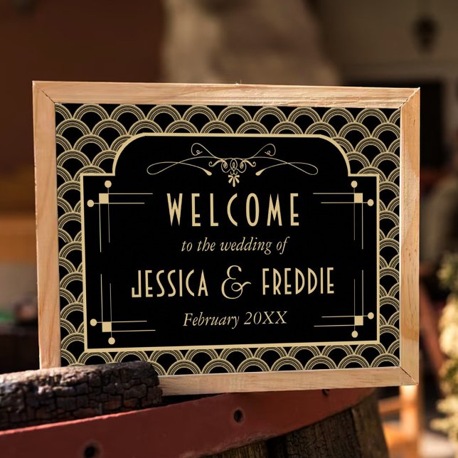 Vintage 1920's Art Deco Gatsby Wedding Collection Poster (Creator Uploaded)