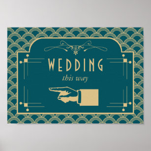Vintage 1920's Art Deco Gatsby Wedding Collection Poster