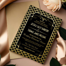 Vintage 1920's Art Deco Gatsby Wedding Rehearsal