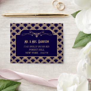 Vintage 1920's Art Deco Gatsby Wedding - RSVP Envelope