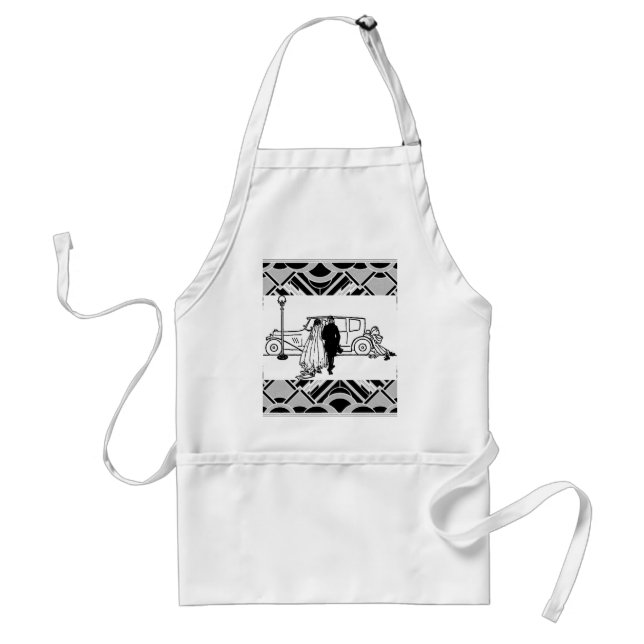 Vintage 1920s Bride & Groom Wedding  Standard Apron (Front)