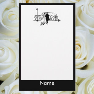Vintage 1920s Bride & Groom Wedding  Stationery