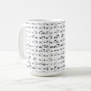 Vintage 1920's Car Automobile Art Pattern Coffee Mug