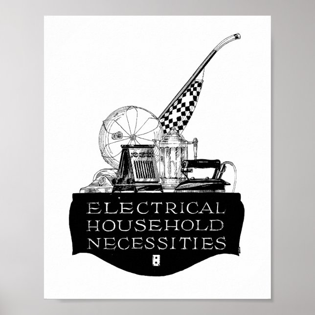 Vintage 1920s Electrical Appliances  Ad Poster (Front)