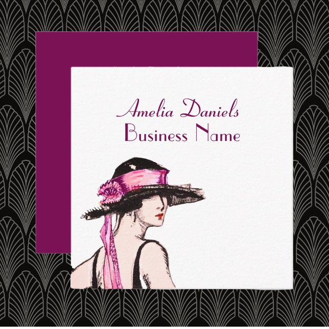 Vintage 1920's Flapper Girl Business Card (Creator Uploaded)