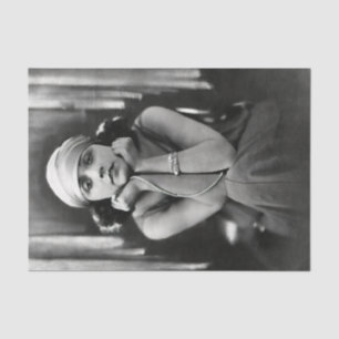 Vintage 1920s Flapper Girl Portrait Tissue Paper