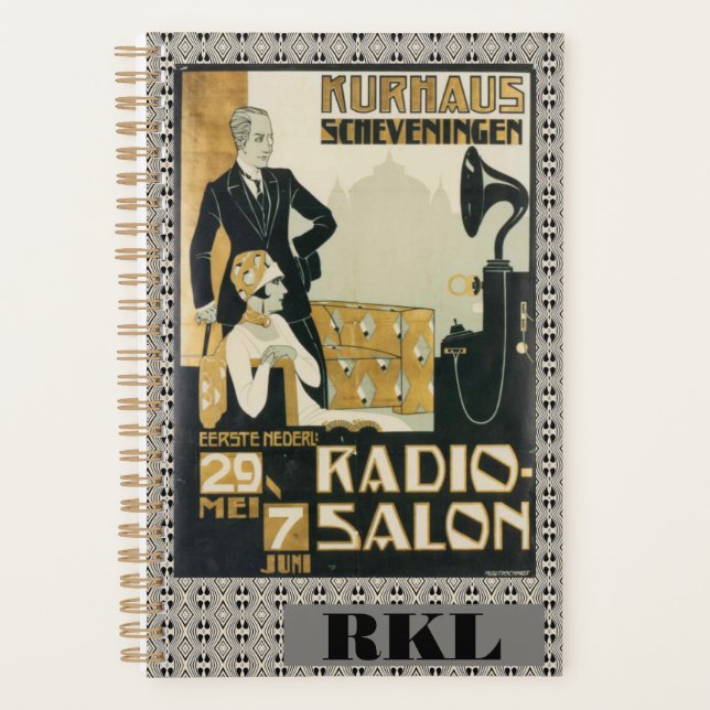 Vintage 1920s Netherlands Kurhaus Radio Salon Planner (Front)