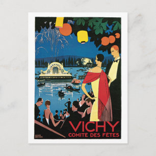 Vintage 1920s Vichy French travel ad Postcard