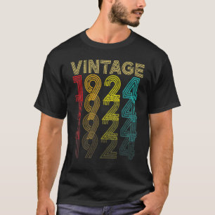 Vintage 1924   98 Years Old Men And Women 98th Bir T-Shirt