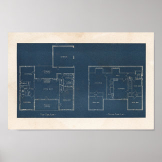 Vintage 1927 House Design 10A2 Layout Print