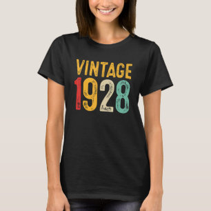 Vintage 1928 94th Birthday Decoration Men Women 94 T-Shirt