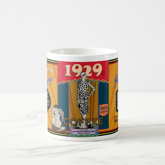 VINTAGE 1929 FLAPPER COFFEE BRAND MUG (Center)
