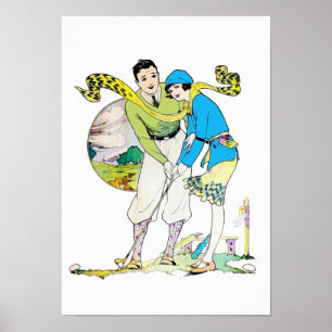 Vintage 1929 Golf Watercolour Print