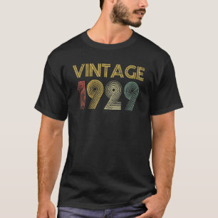 Vintage 1929 Made In 1929 93rd Birthday 93 Year Ol T-Shirt