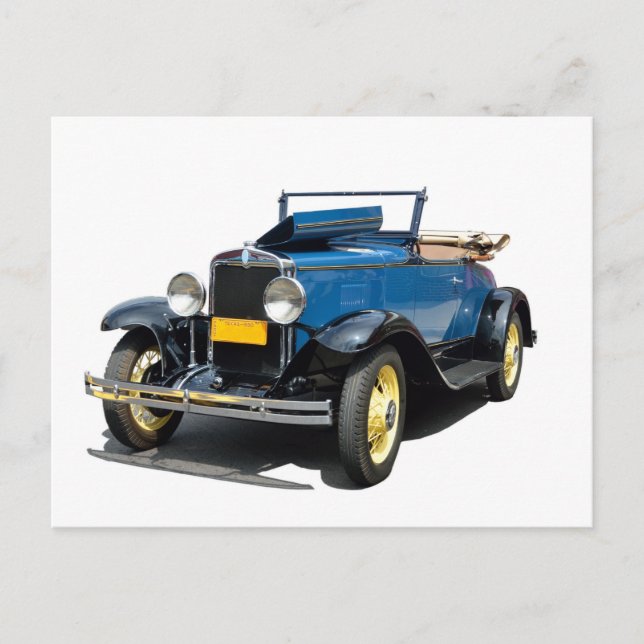 Vintage 1930 Chevy Convertible Automobile Postcard (Front)