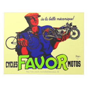 "Vintage 1930's Art Deco French Cycle-Ad" Notepad