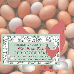 Vintage 1930s Botanical Farm Design Hen Egg Carton