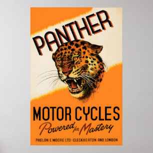 Vintage 1930s British Motorcycle advertisement Poster