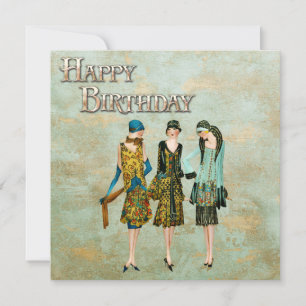 Vintage 1930's Fashion Illustration Card