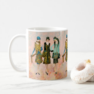 Vintage 1930's Fashion Illustration Coffee Mug