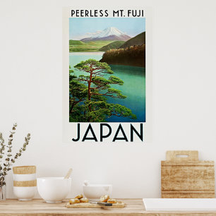 Vintage 1930s Peerless Mt Fuji Japan Travel Poster
