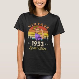 Vintage 1933 Made In 1933 89th Birthday Women 89 Y T-Shirt
