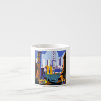 Vintage 1934 Chicago World Fair Travel Poster Espresso Cup