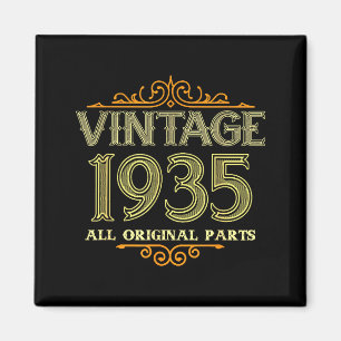 Vintage 1935 Funny 91 Years Old Men And Women 91th Magnet