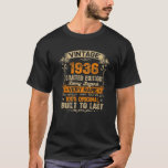 Vintage 1936 Retro Classic 86Th Birthday 86 Years T-Shirt<br><div class="desc">Funny 86th B-Day birthday gifts idea for men women mum dad grandpa grandma aunt uncle brother sister who were born in january february march april may june july august september october november december 1936. Life begins at 86 Years Of Being Awesome. Perfect 86 years old 86th birthday Gift Idea for...</div>