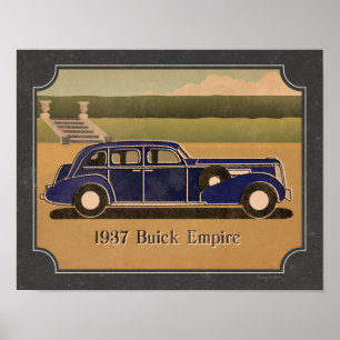 Vintage 1937 Buick Poster
