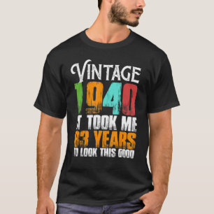   Vintage 1940 83 Years Old Birthday Retro Father' T-Shirt