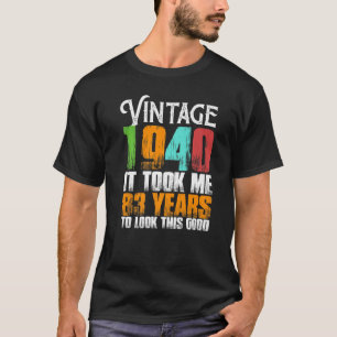 Vintage 1940 83 Years Old Birthday Retro Father's T-Shirt