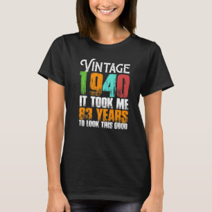 Vintage 1940 83 Years Old Birthday Retro Father's T-Shirt