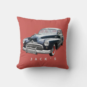 Vintage 1940s Black Buick Custom Cushion
