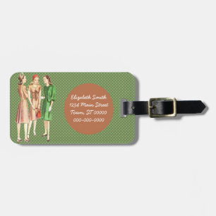 Vintage 1940s Fashion V2 Luggage Tag