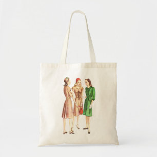 Vintage 1940s Fashion V2 Tote Bag