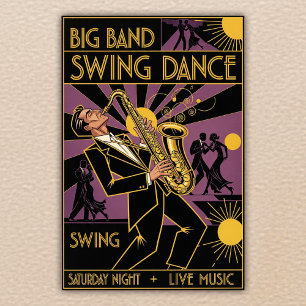 Vintage 1940s Swing Dance Poster