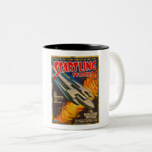 VINTAGE 1940s WW2 PULP SCI FI MAGAZINE Two-Tone Coffee Mug