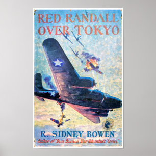 VINTAGE 1940S WWII book cover ACTION Poster