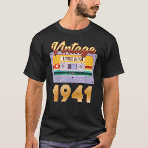 Vintage 1941 Born In Classic Cassette Tape T-Shirt