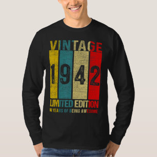 Vintage 1942 80th Birthday  80 Year Of Being Aweso T-Shirt