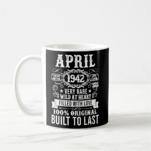 Vintage 1942  81 Years Old April 81th Birthday Men Coffee Mug